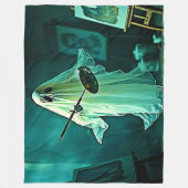 ゴーストアーティストスタジオデザイン フリースブランケット (正面)