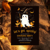 ゴーストウィッチの不気味な10月ハロウィンパーティー 招待状