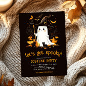 ゴーストウィッチの不気味な10月ハロウィンパーティー 招待状