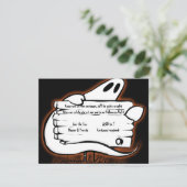 ゴーストウェルカムオンブラックハロウィーン招待状 招待状 (スタンド正面)