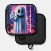 ゴーストウェーブ&アーバンライト 鍋敷き (正面/裏面)