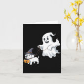 ゴーストウォークズ・ザ・ドッグ・ハロウィン カード (黄色い花)