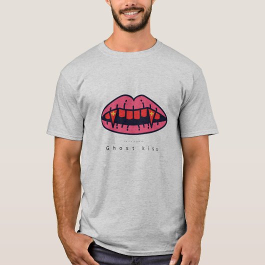 ゴーストキス お化け グラフィックTシャツ Tシャツ (正面)