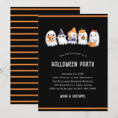 ゴーストキッズハロウィンパーティー招待状 招待状 (正面/裏面)