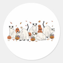 ゴーストキャットのハロウィンステッカー