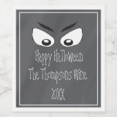 ゴーストグール不気味アイズスケッチ ワインラベル (シングルラベル)