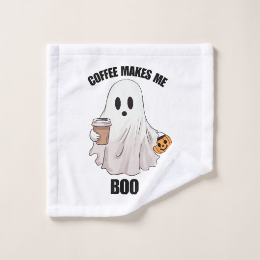 ゴーストコーヒーハロウィンおもしろい ウォッシュタオル (ウォッシュタオル)