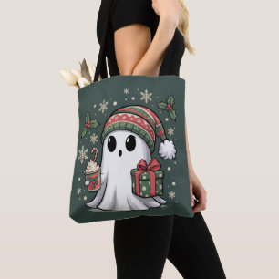 ゴーストサンタ クリスマス ホリデー クリスマス ハロウィン ゴースト トートバッグ