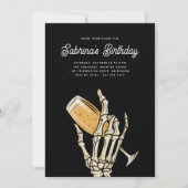 ゴーストシャンパンハロウィーン誕生日パーティー 招待状 (正面)