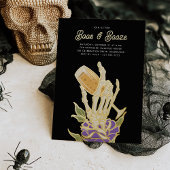 ゴーストシャンパーニュ「Boos & Booze」ハローウィンパーティ 箔招待状