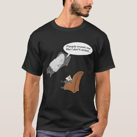 ゴーストセラピーセラピスト幽霊オンソファハロウィーン Tシャツ (正面)