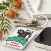 ゴーストゾンビハロウィン不気味幽霊のよく出る キーホルダー (正面右)