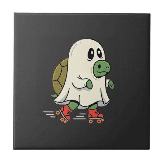 ゴーストタートルローラースケートハロウィンデザイン_1 タイル (正面)