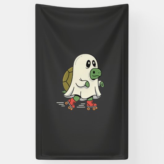 ゴーストタートルローラースケートハロウィンデザイン_1 横断幕 (縦)