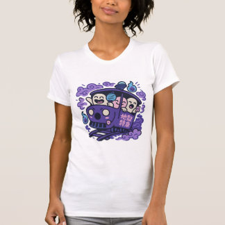 ゴーストトレインパーティー - かわいいお化けがいっぱい Tシャツ