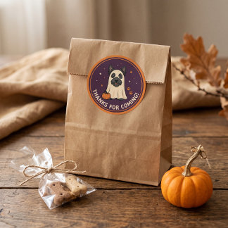 ゴーストドッグのかぼちゃ ハロウィン パーティーグッズ ラウンドシール