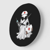 ゴーストナースハロウィン ラージ壁時計 (傾斜)