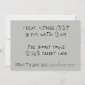 ゴーストハウスグ幽霊のよく出るランジーモノワ不気味ーク 招待状 (裏面)