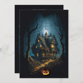 ゴーストハウスパーティーの招待状 招待状 (正面/裏面)