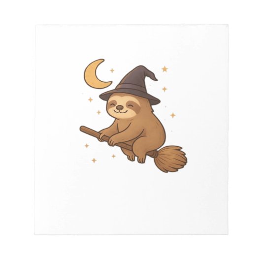ゴーストハリネズミ図書館員 - かわいいハロウィン ノートパッド (正面)