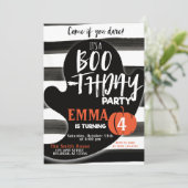 ゴーストハロウィーンボースデーパーティー誕生日招待状 招待状 (スタンド正面)