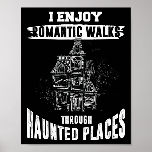 ゴーストハンティングTシャツ 幽霊の出る場所 引用 パロディ ポスター (正面)