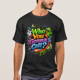 ゴーストバスターズ "Who You Gonna Call" レトロデザイン Tシャツ