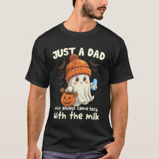 ゴーストパンプキンアイスコーヒー レトロハロウィンコスチュームM Tシャツ