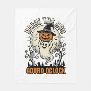 ゴーストパンプキンシャツビンテージハロウィン彫刻Tシャツ フリースブランケット