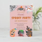 ゴーストパンプキン ハロウィン 誕生日 招待状 (スタンド正面)