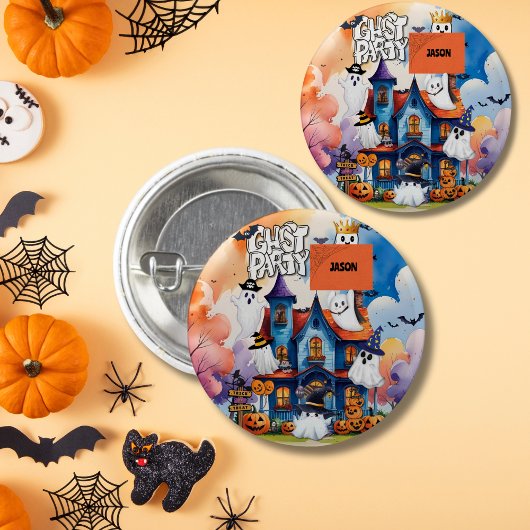ゴーストパーティーキッズハロウィン 缶バッジ