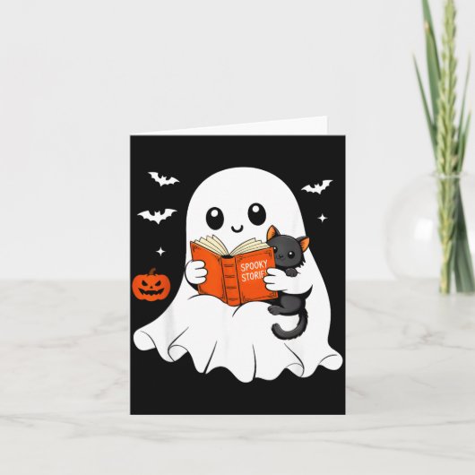 ゴーストブック 黒猫 ハロウィン コスチューム メンズ カード (正面)