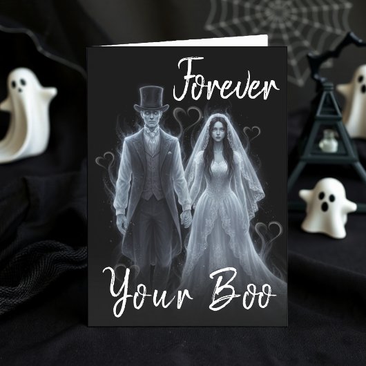 ゴーストブーゴシック夫婦ハロウィン誕生日 カード