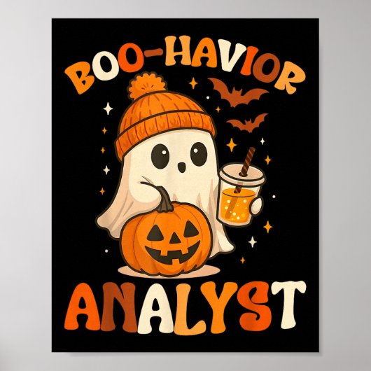 ゴーストブー行動アナリストの面白いハロウィン行動 ポスター (正面)