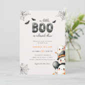 ゴーストベイビーシャワー A Little Boo ハロウィン 招待状 (スタンド正面)