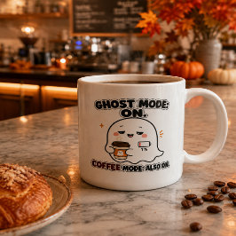 ゴーストモードオンのコーヒーマグ ラージ ハロウィンマグカップ ギフト コーヒーマグカップ