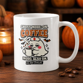 ゴーストモードオン カフェモードもオン ハロウィーンの看護師 コーヒーマグカップ