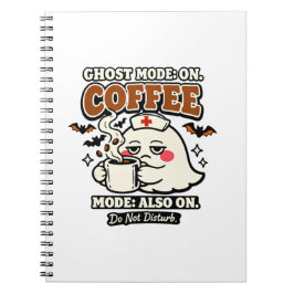 ゴーストモードオン・コーヒーモードもオン ハロウィンの看護師 ノートブック