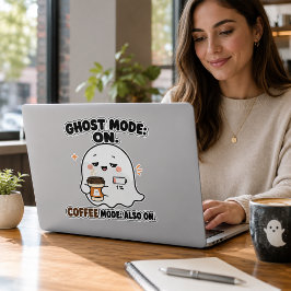 ゴーストモードオン、コーヒーモードもオン 面白いゴースト シール
