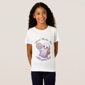 ゴーストモード:オン - ハロウィン女子Tシャツ Tシャツ (正面フル)