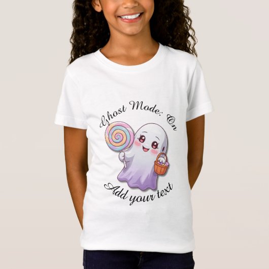 ゴーストモード:オン - ハロウィン女子Tシャツ Tシャツ (正面)