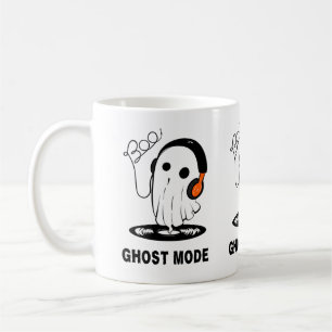ゴーストモード ミュージック ヘッドホン かわいい スプーキー ハロウィン コーヒーマグカップ