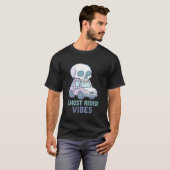 ゴーストライダーの雰囲気 ドクロ ドライビングカー Tシャツ (正面フル)