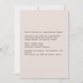 ゴーストリーなティーパーティーの雰囲気 招待状 (裏面)