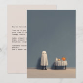 ゴーストリーなティーパーティーの雰囲気 招待状 (正面/裏面)