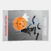 ゴーストリーグロウ "スプーキーな雰囲気" ハロウィン キッチンタオル (横)