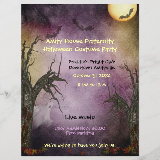 ゴーストリーハローウィンパーティフライヤー チラシ (正面)