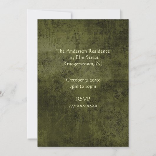 ゴーストリーハローウィンパーティ招待状 招待状 (裏面)