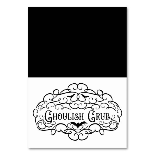 ゴーストリー グラブ ヴィンテージ ハロウィン 食品 テント テーブルナンバー (正面)