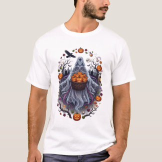 ゴーストリー・パンプキンハーベスト・ハロウィン Tシャツ